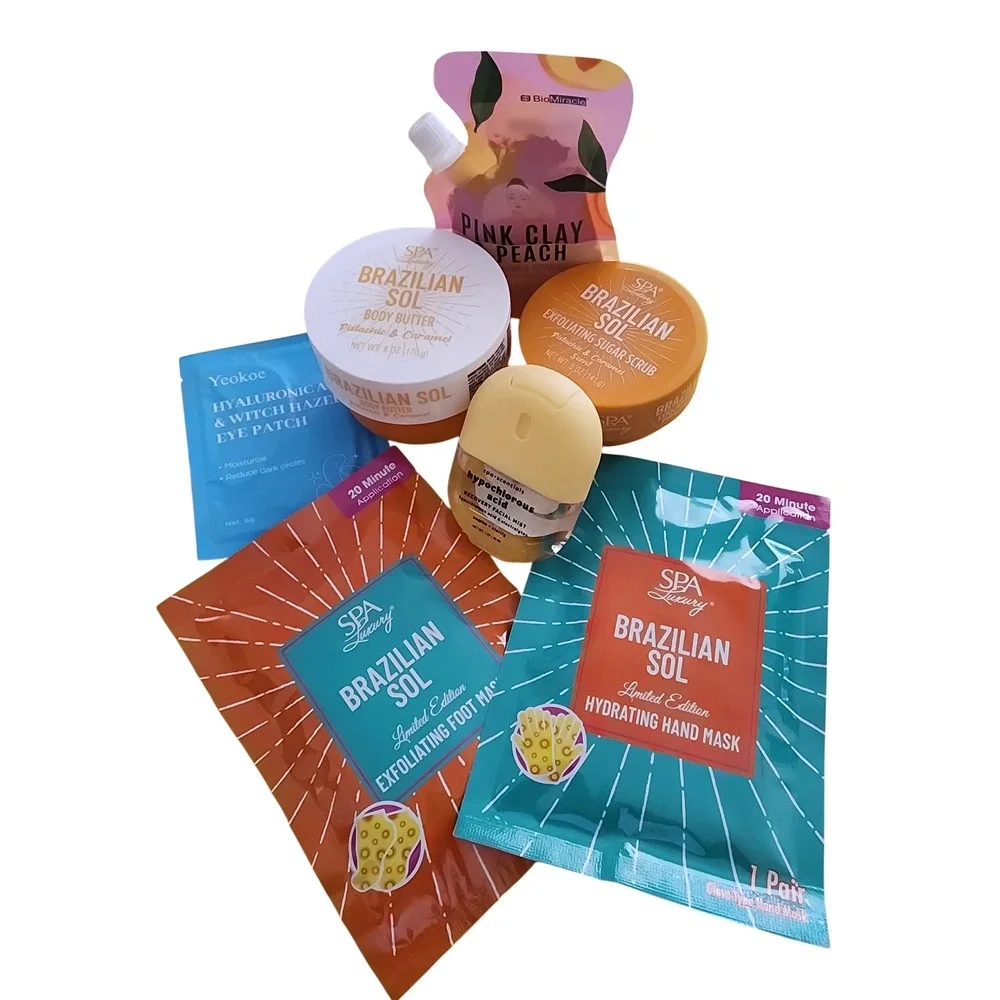 Spa Luxury Brazilian Sol BEAUTY BUNDLE Body Butter, Hand & feet Scrub,Mask,Mist